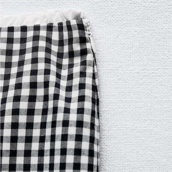 Zara Gingham Midi Skirt S - Picture 9 of 13